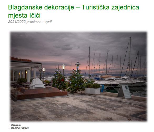 Blagdanske dekoracije – Turistička zajednica  mjesta Ičići 2021/2022 
