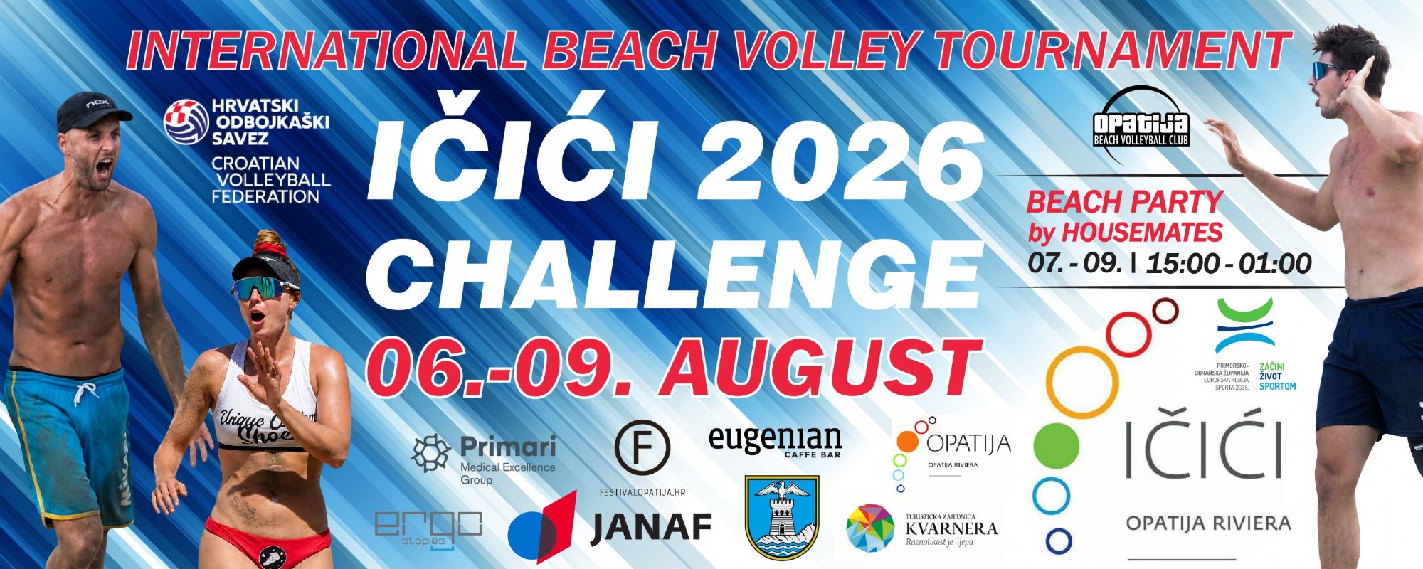 IČIĆI CHALLENGE 2026 – Vrhunska odbojka na pijesku ponovno u Ičićima!
